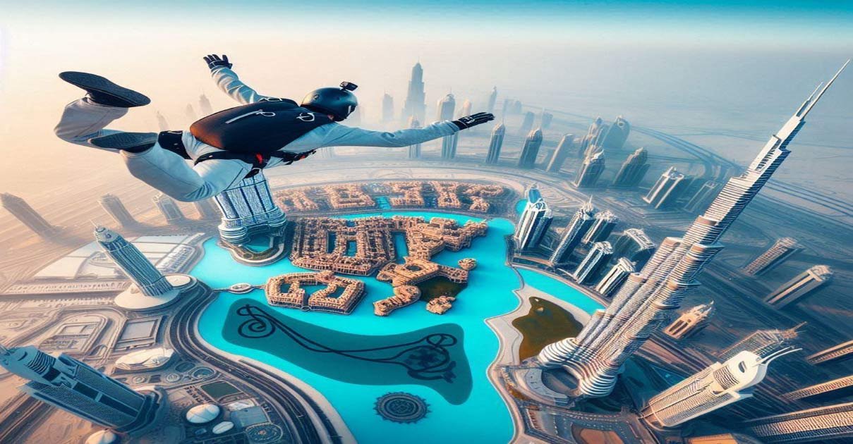 sky diving in dubai