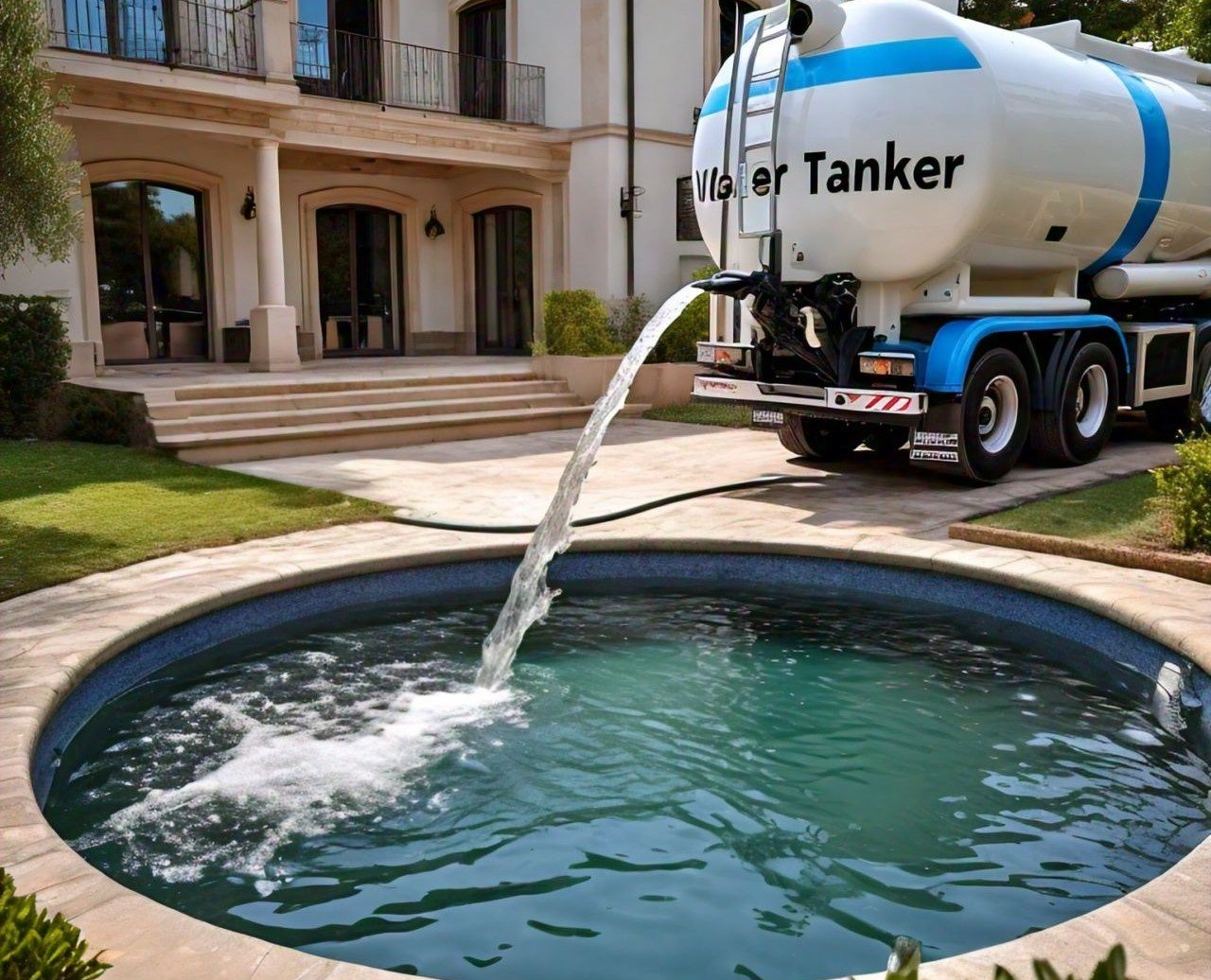 Swimming pool water delivery