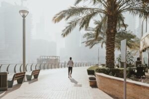 Person running in the UAE